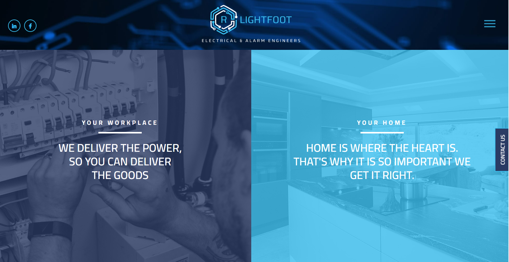 R Lightfoot Electrical Website