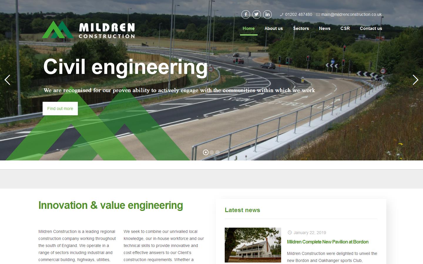 Mildren Construction Ltd Website