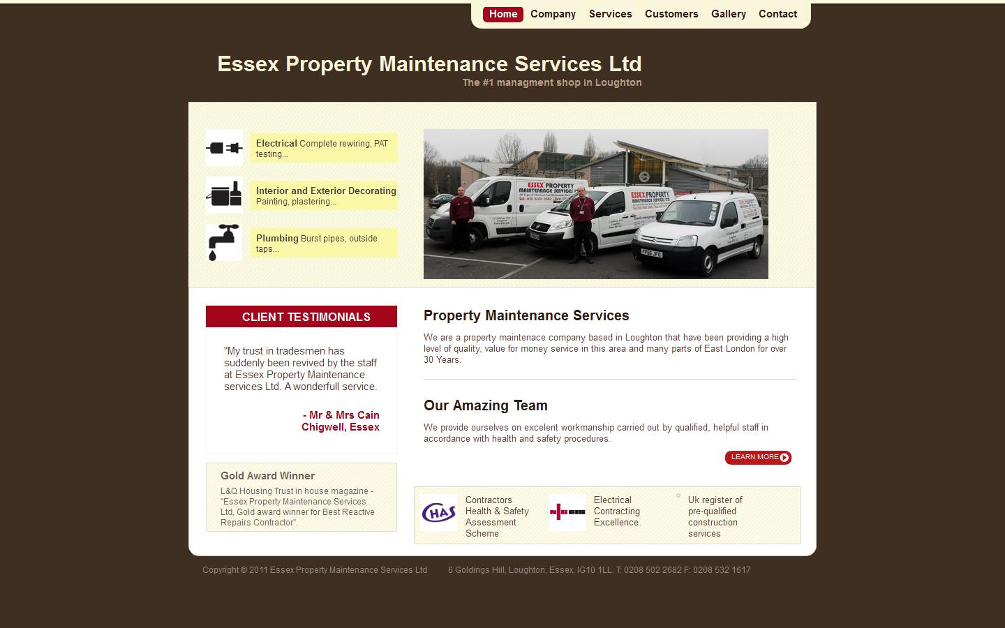 Essex Property Maintenance Services Ltd Website