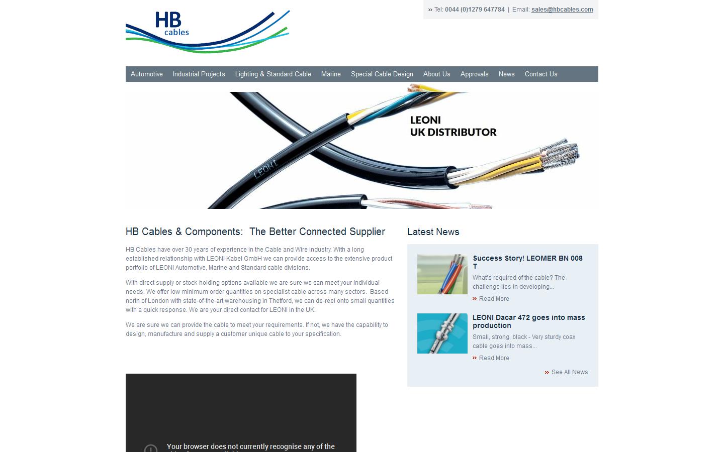 H B Cables Website