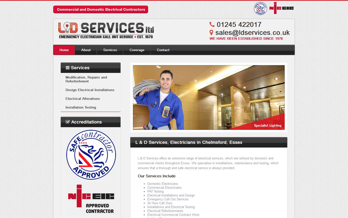 L & D Services Ltd Website