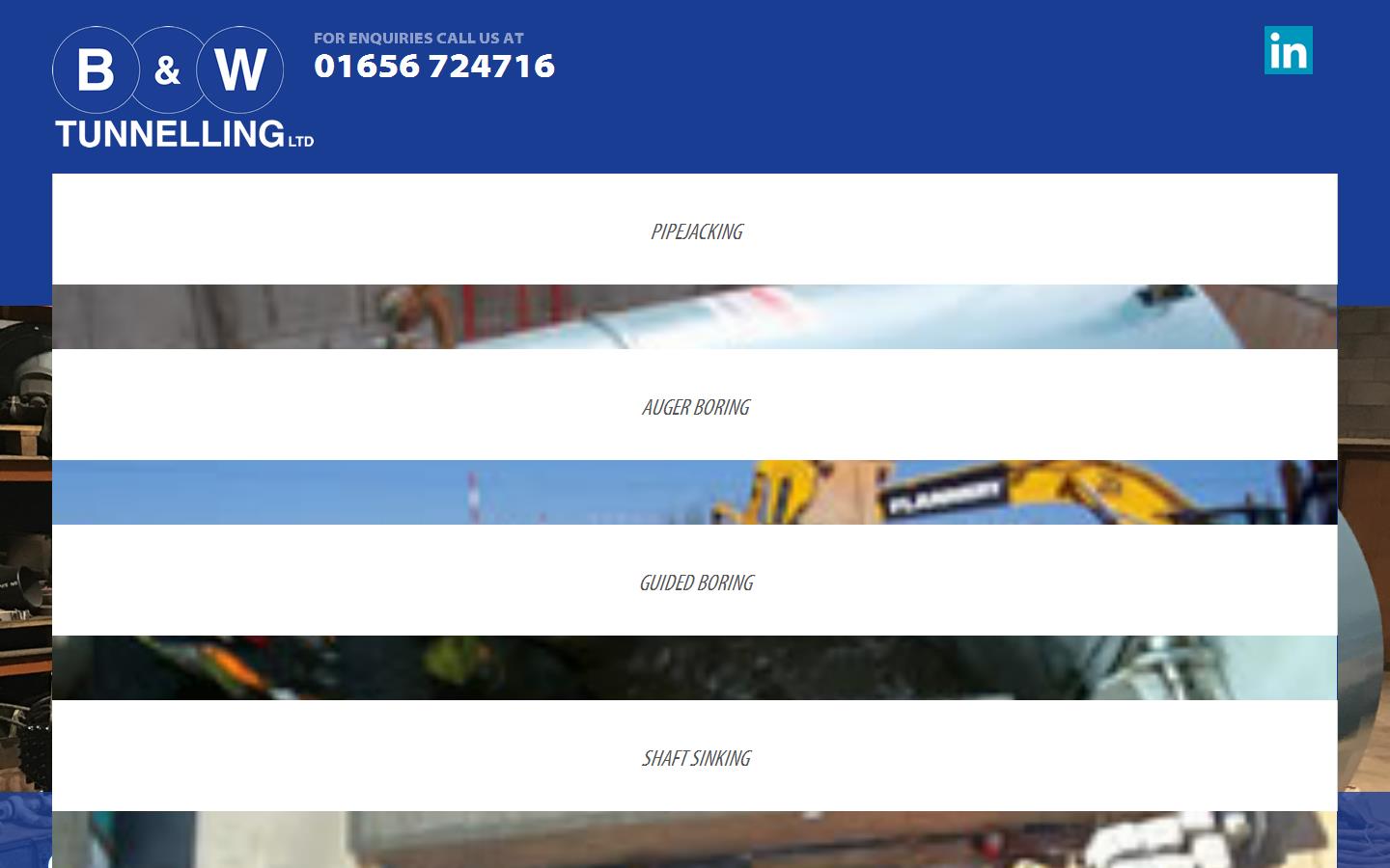 B & W Tunnelling Ltd Website