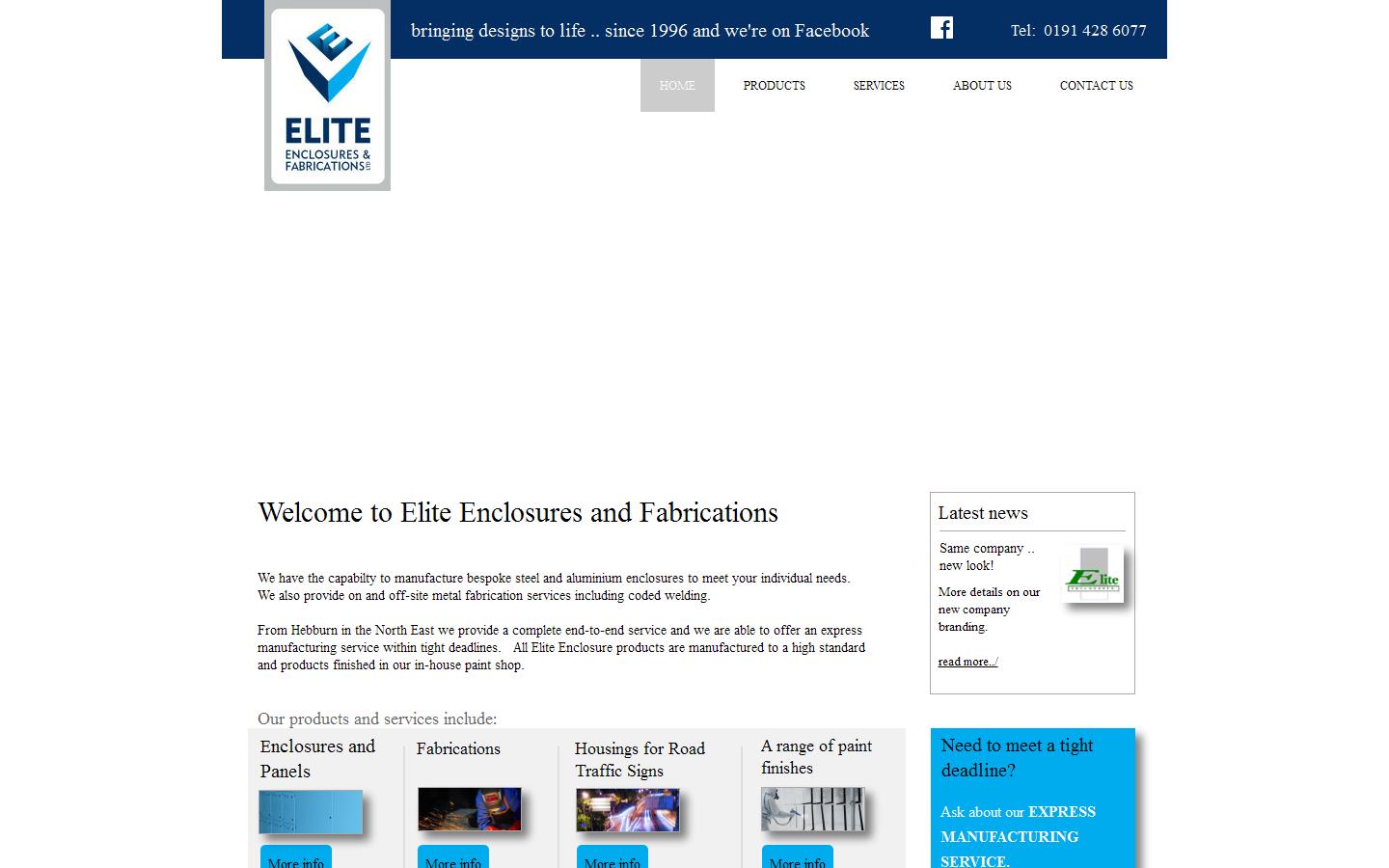 Elite Enclosures & Fabrications Ltd Website