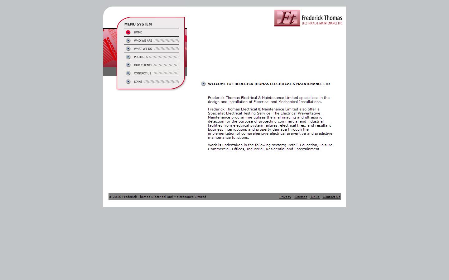 Frederick Thomas Electrical & Maintenance Ltd Website