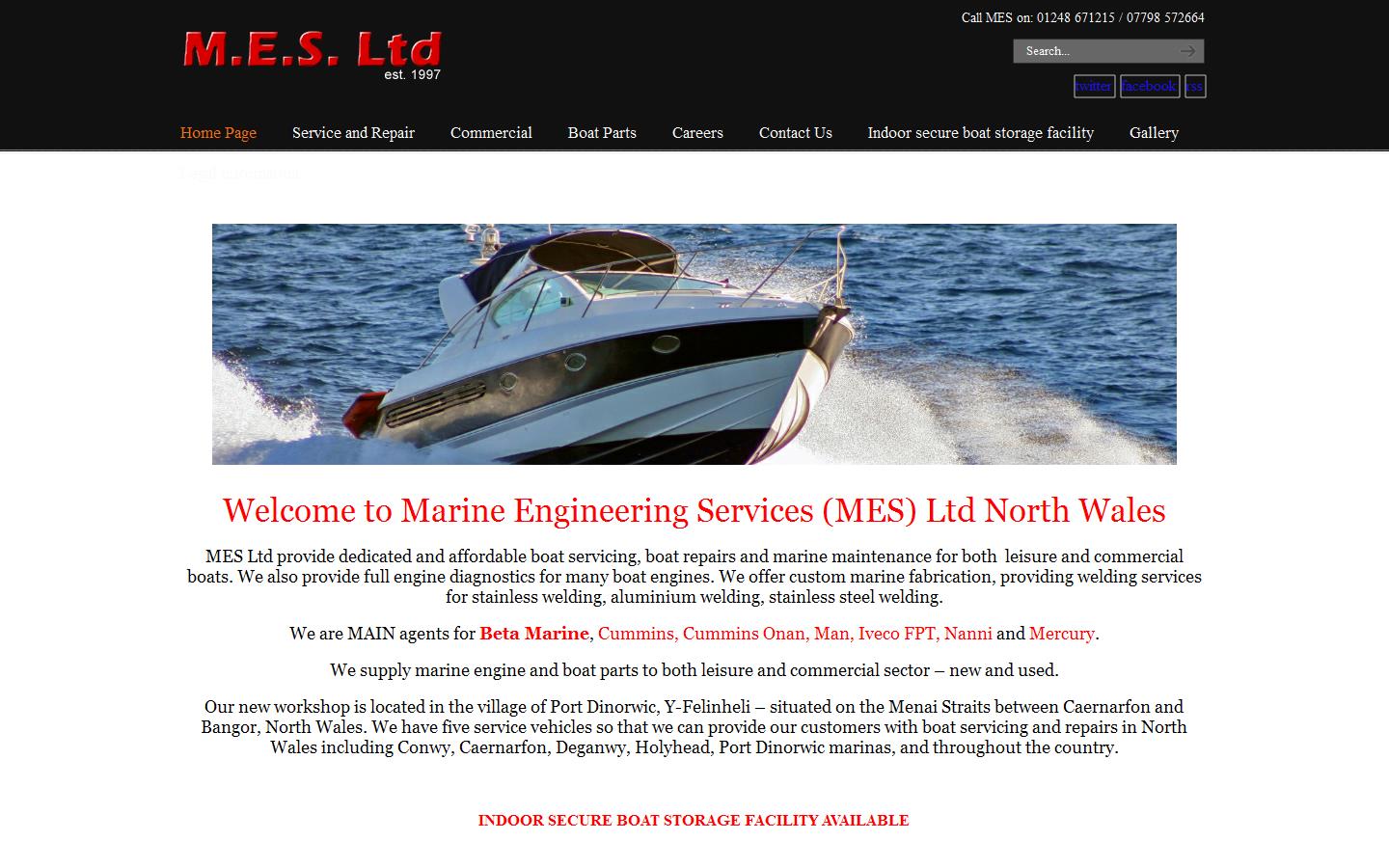 Marine Engineering Services Ltd Website