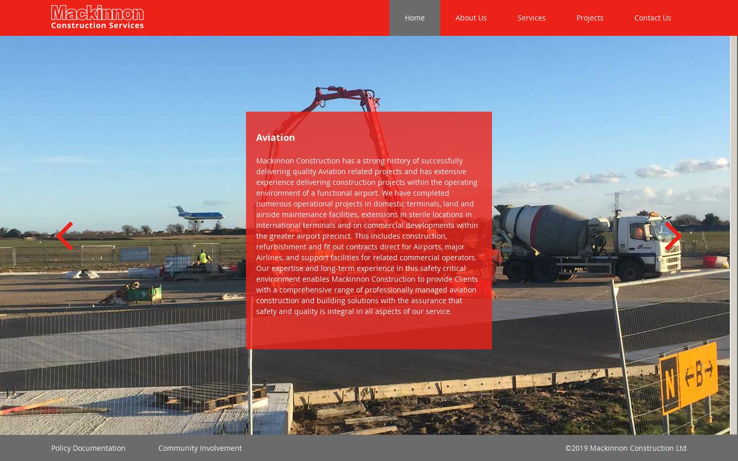 Mackinnon Construction Website