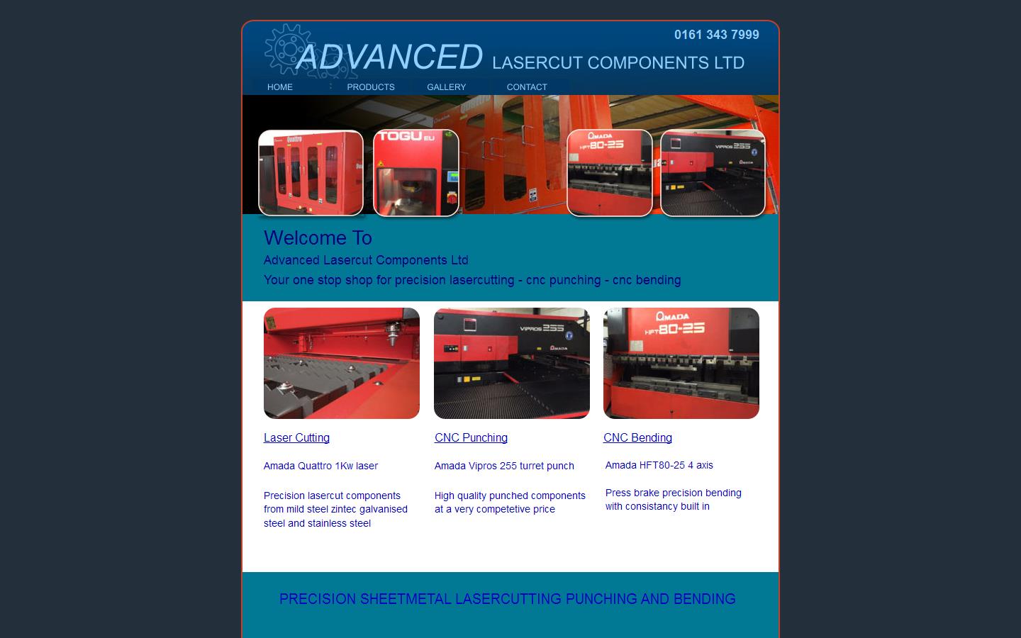 Advanced Laser Cut Components Ltd Website