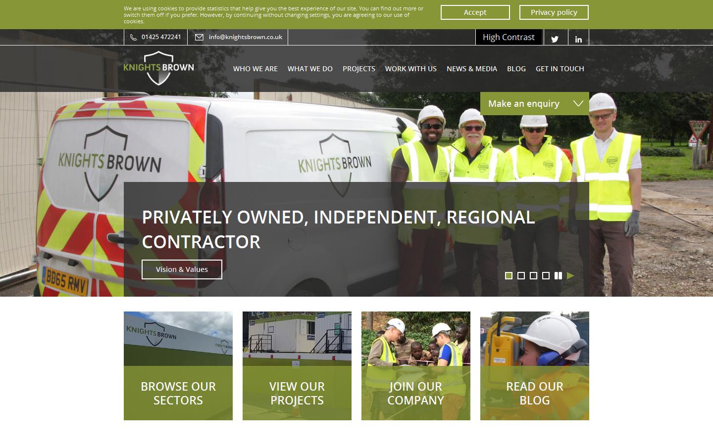 Knights Brown Construction Website