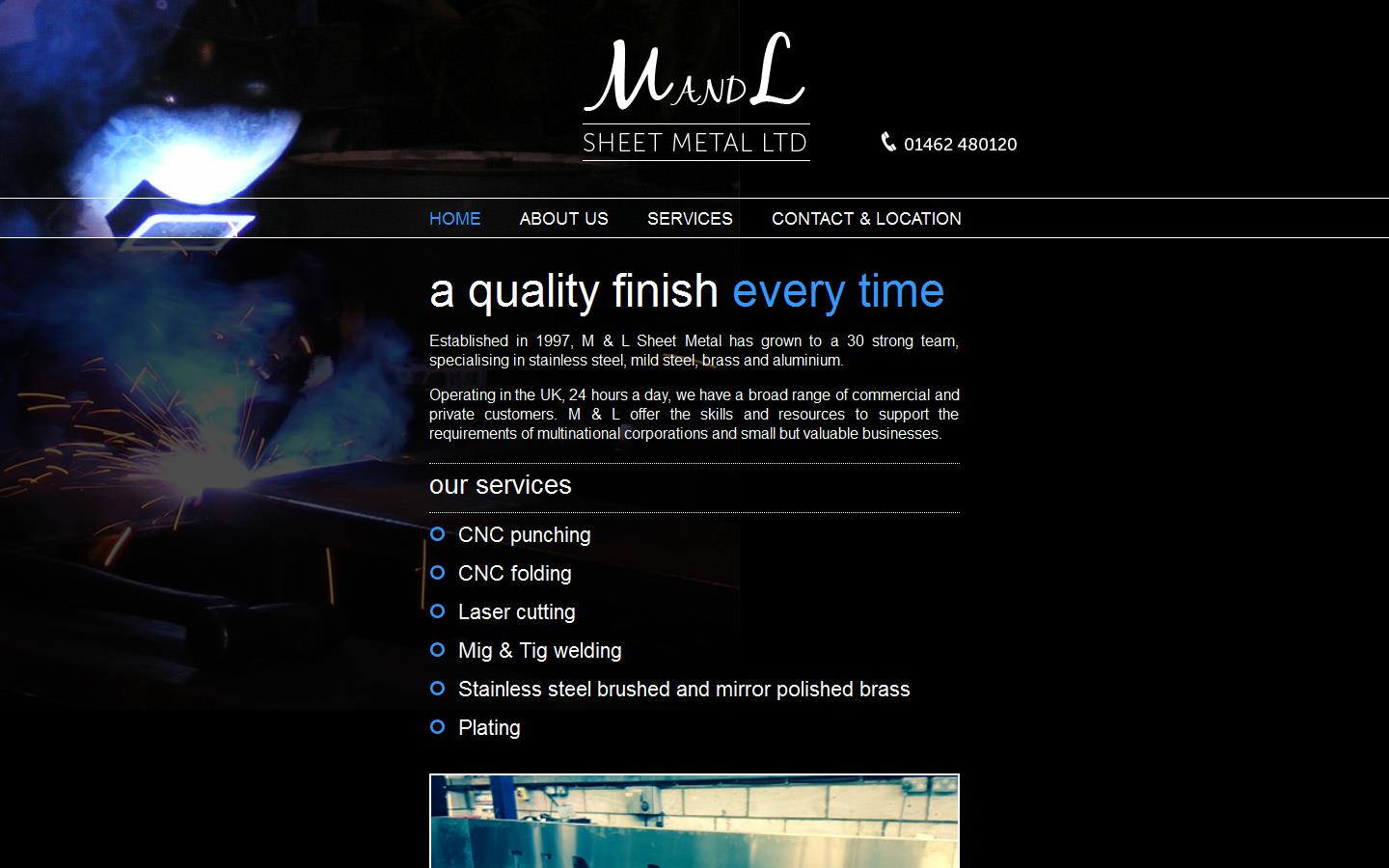 M & L Sheet Metal Ltd Website