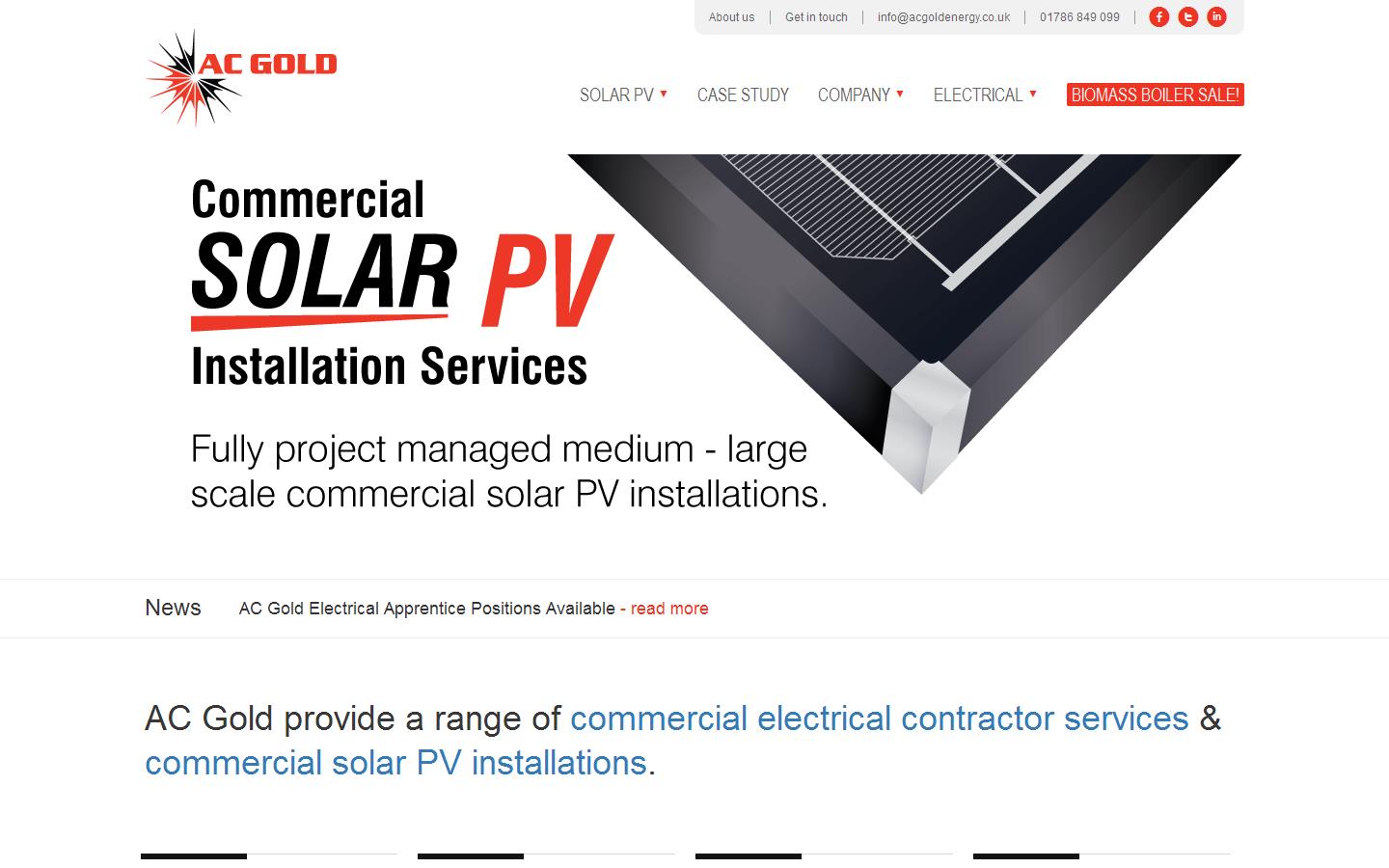 A C Gold Electrical Services Ltd Website