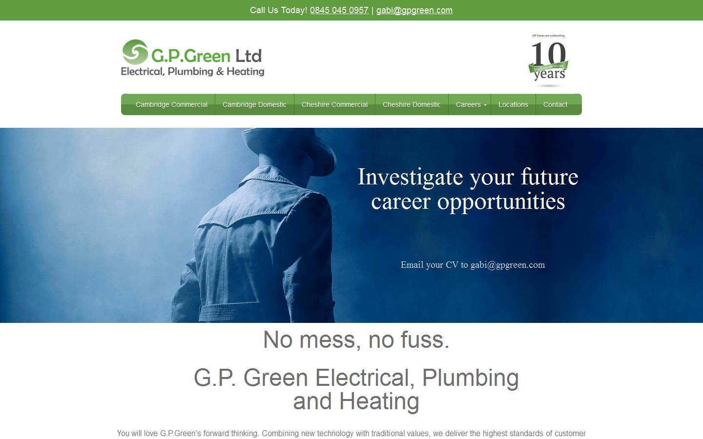 G P Green Electrical Website