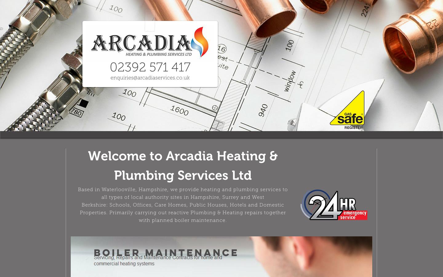 Arcadia Heating & Plumbing Services Ltd Website