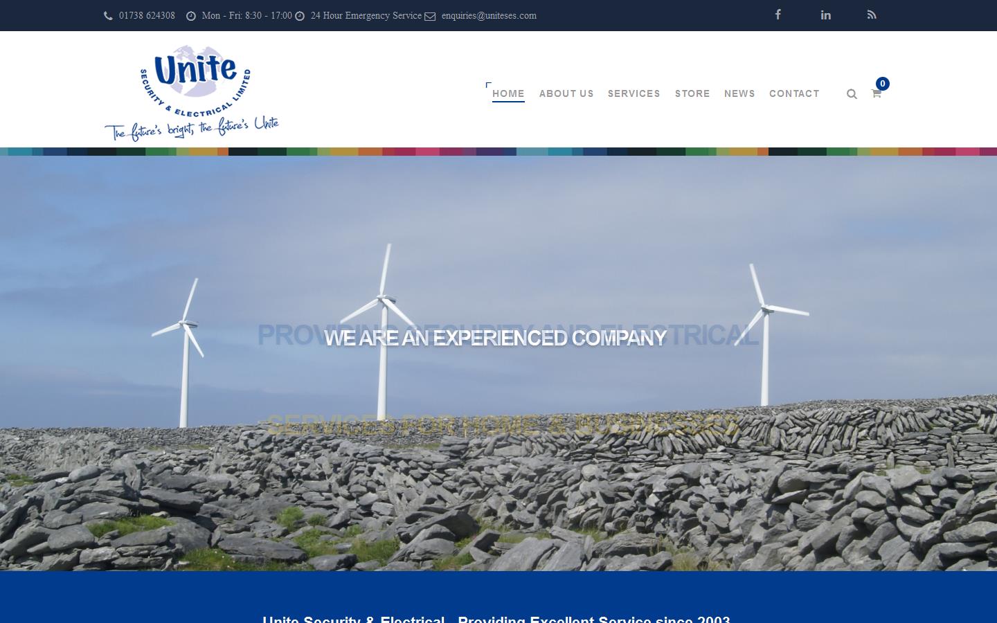 Unite Security & Electrical Ltd Website