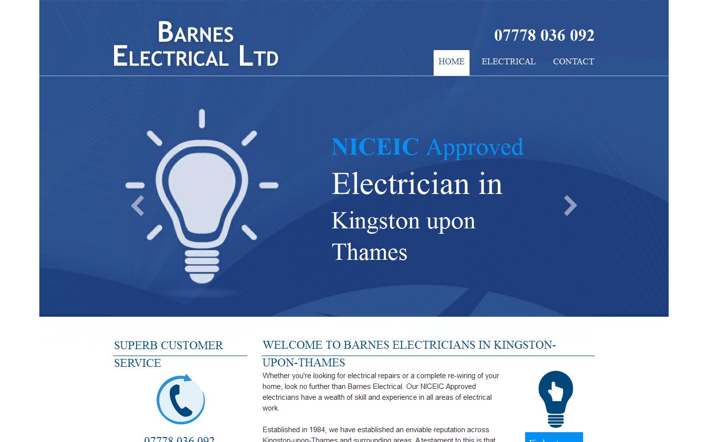 Barnes Electrical Ltd Website