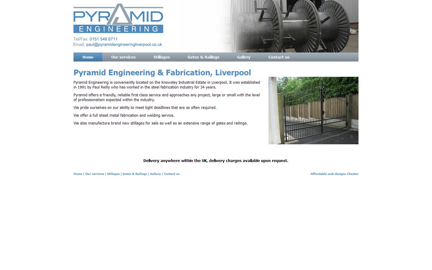 Pyramid Engineering & Fabrication Co. Ltd Website