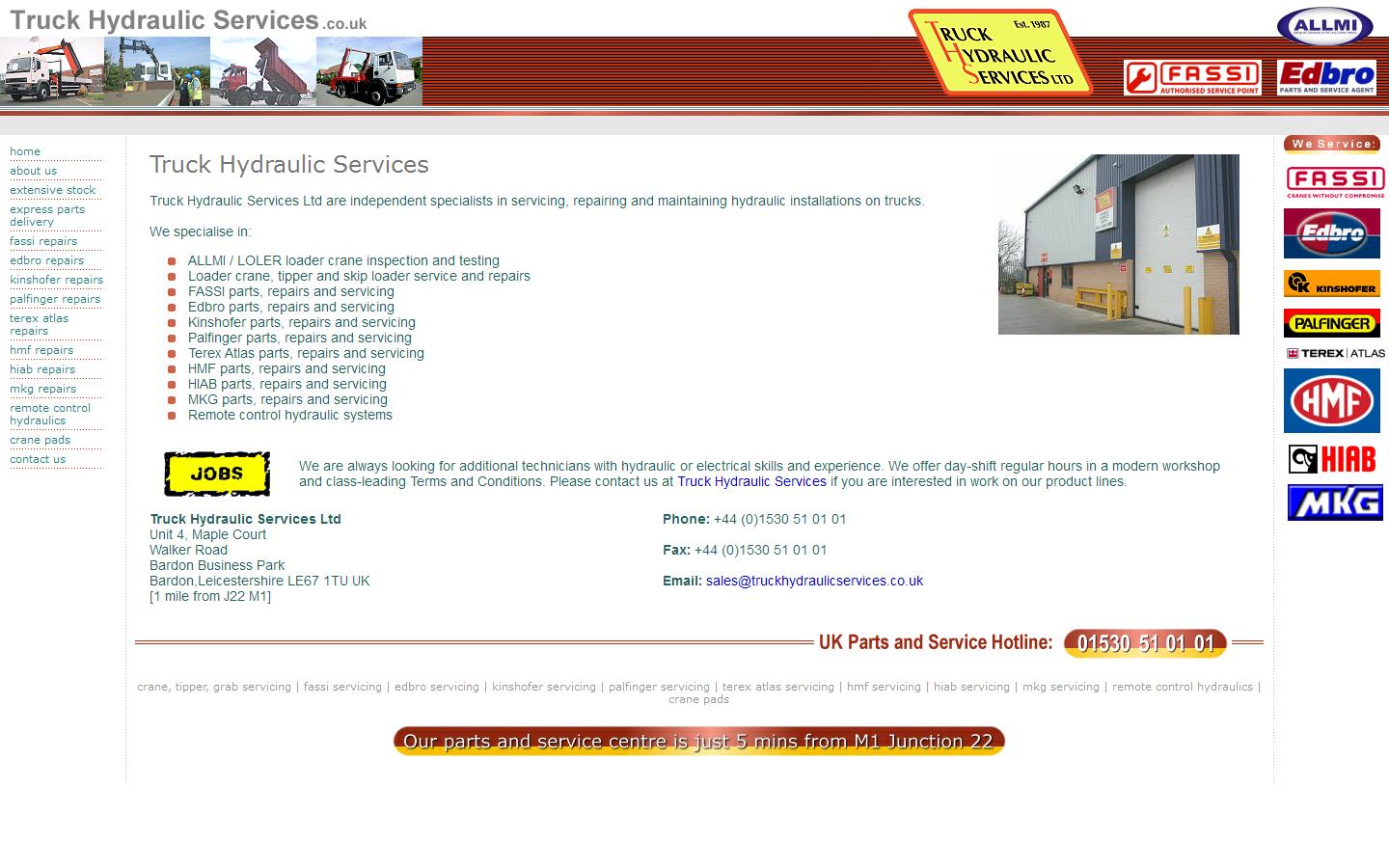 Truck Hydraulic Services Ltd Website