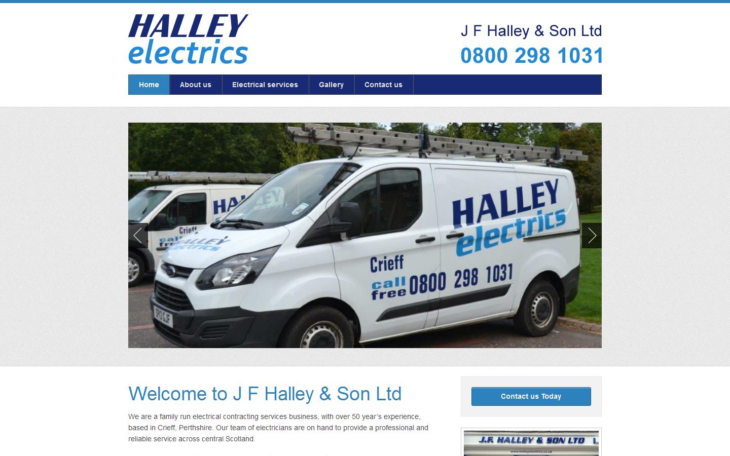 J F Halley & Son Ltd Website
