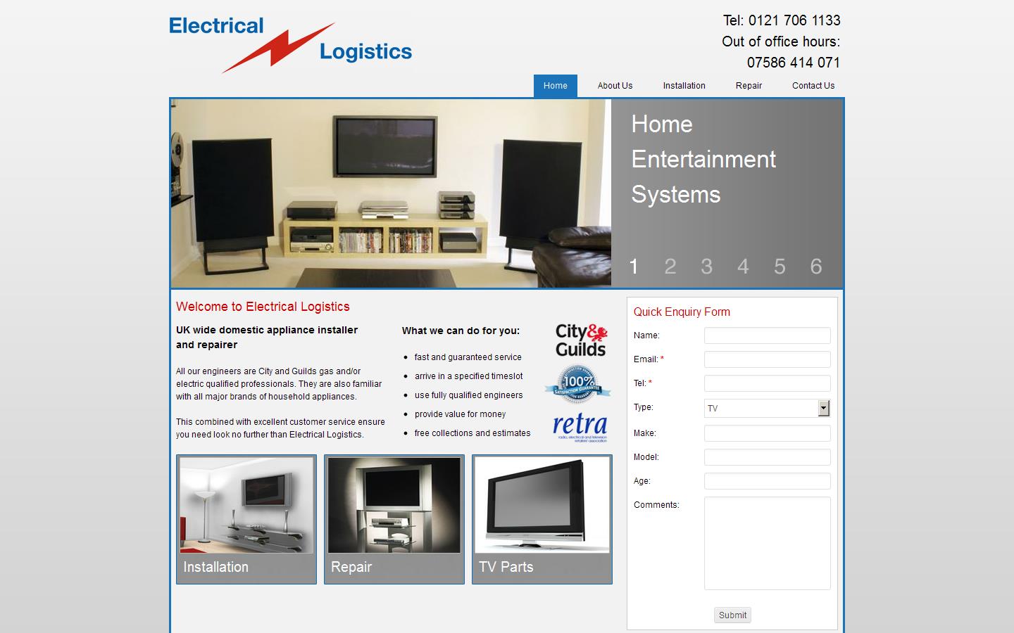 Electrical Logistics Website