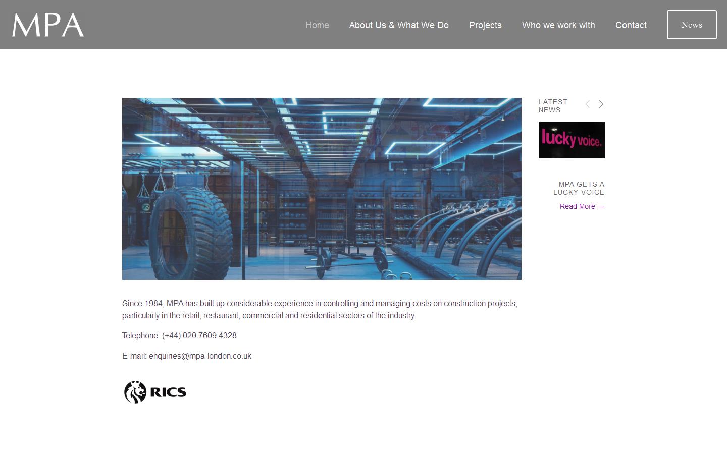 M P A Construction Consultants Ltd Website