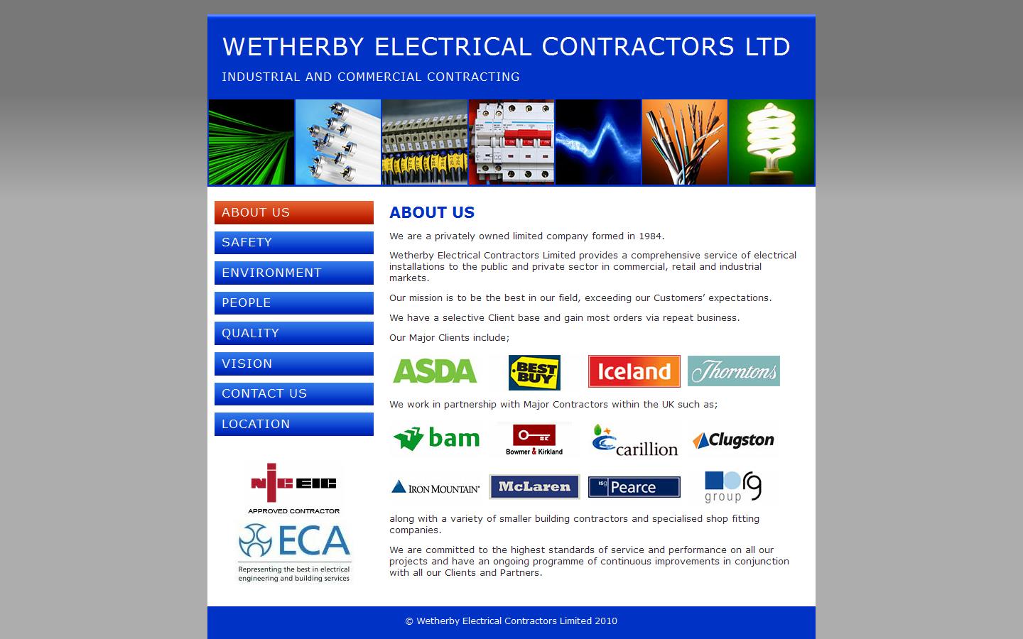 Wetherby Electrical Contractors Ltd Website