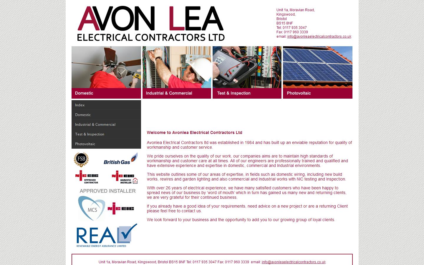 Avonlea Electrical Contractors Ltd Website