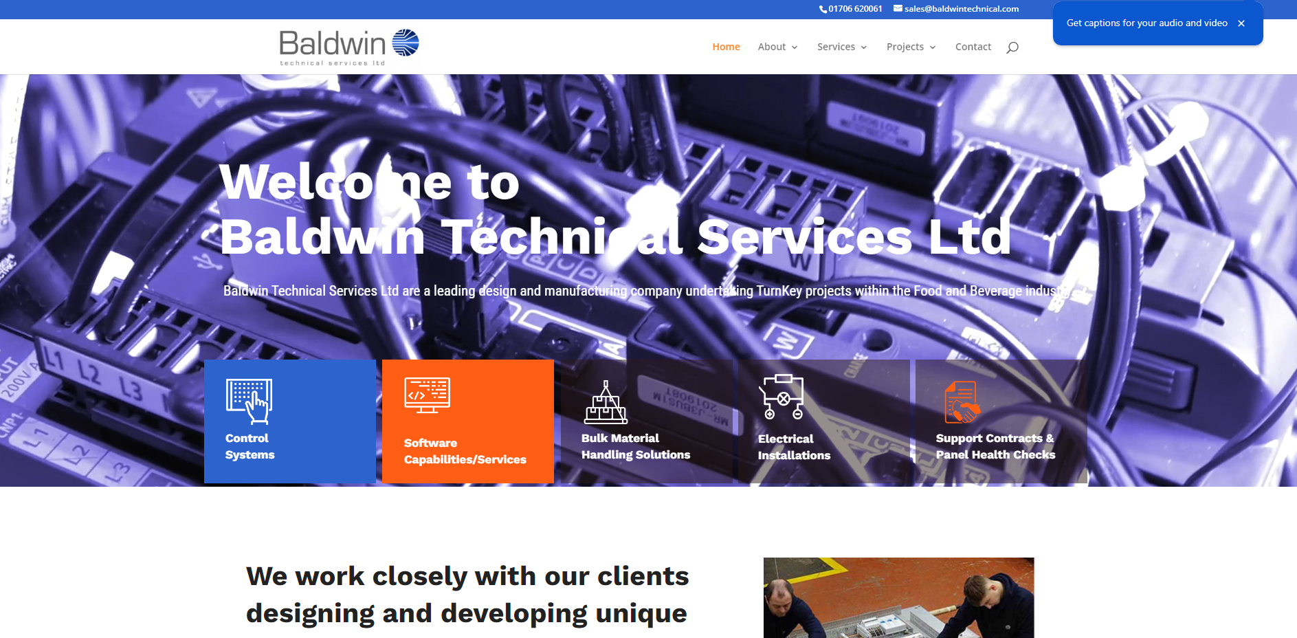 Baldwin Technical Services Ltd Website