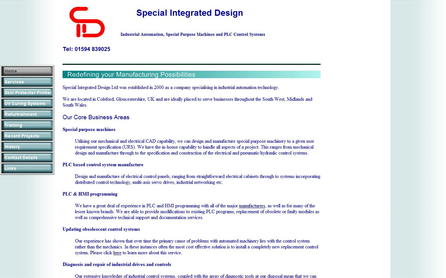 Special Integrated Design (SID) Ltd Website