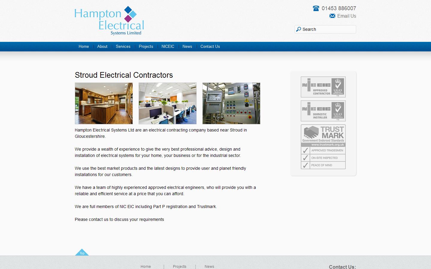 Hampton Electrical Systems Ltd Website