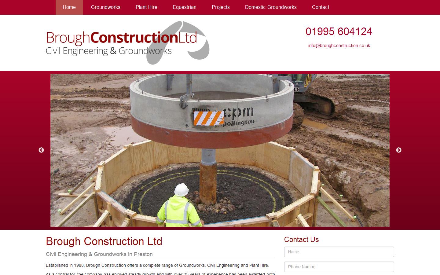 Brough Construction Ltd Website