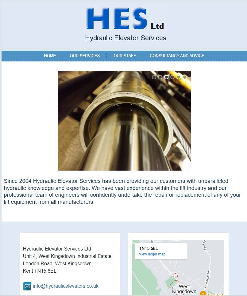 Hydraulic Elevator Services Ltd Website