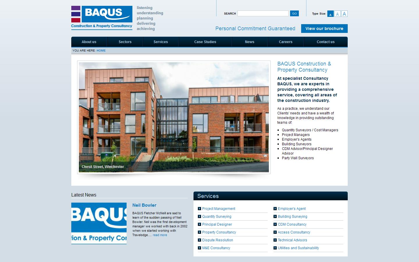 Baqus Construction & Property Consultancy Website