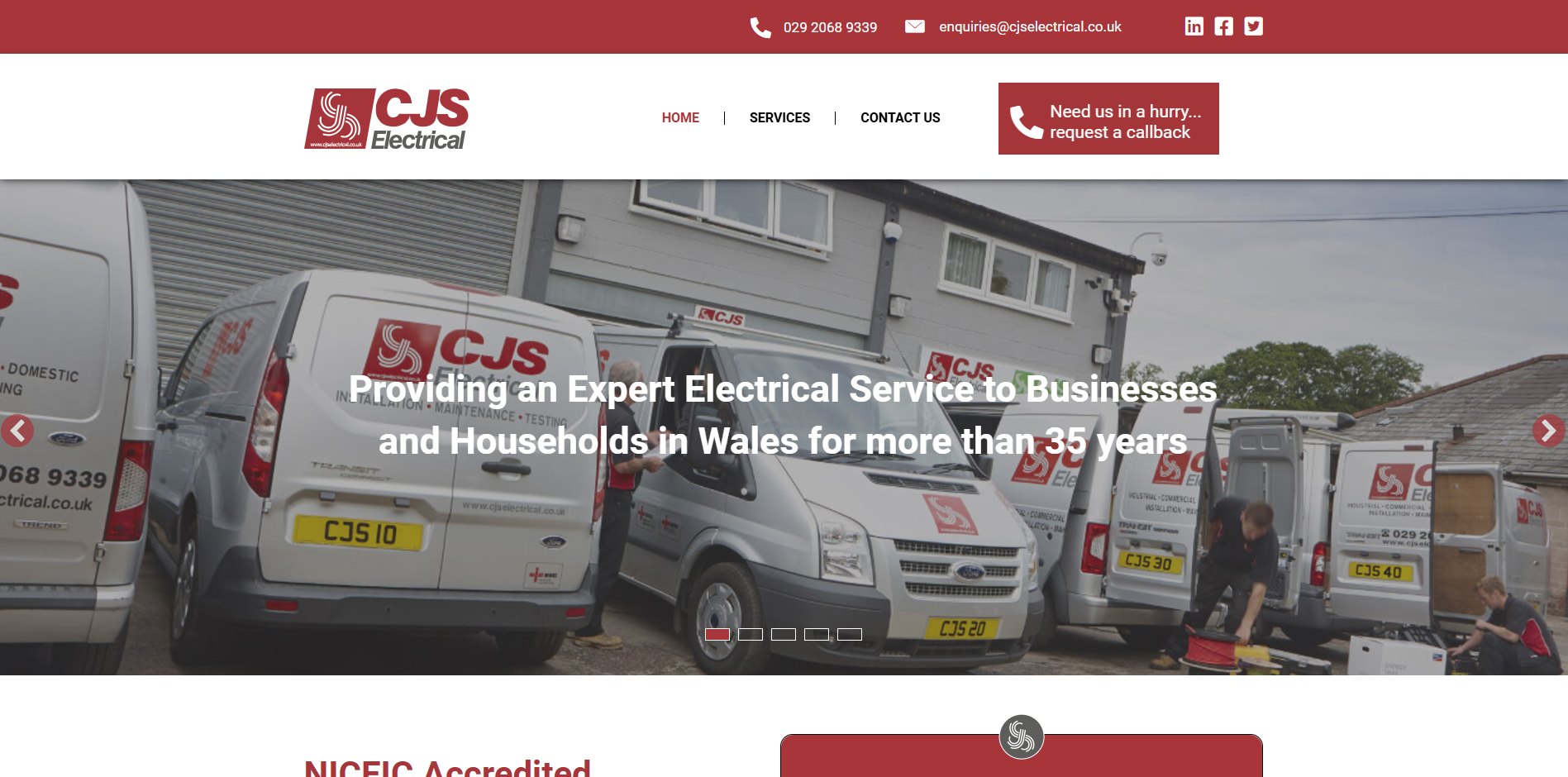 CJS Electrical Wales Ltd Website