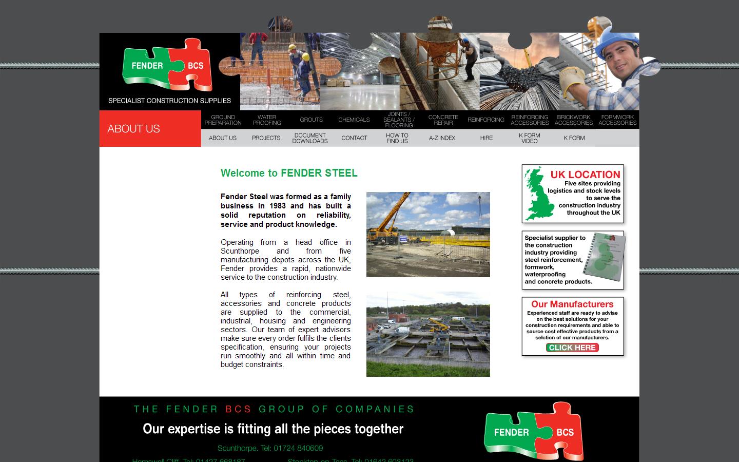 Fender Steel Ltd Website