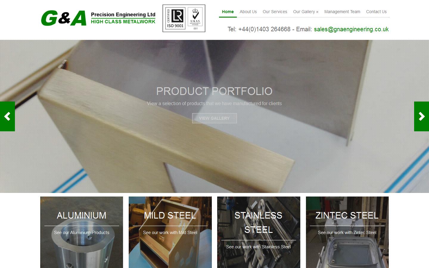 G & A Engineering Ltd Website