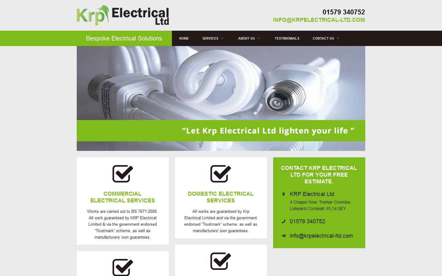K R P Electrical Ltd Website