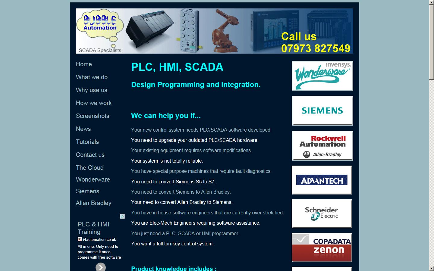 Bubble Automation Ltd Website