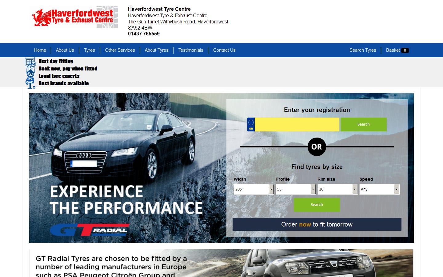 Haverfordwest Tyre & Exhaust Centre Website