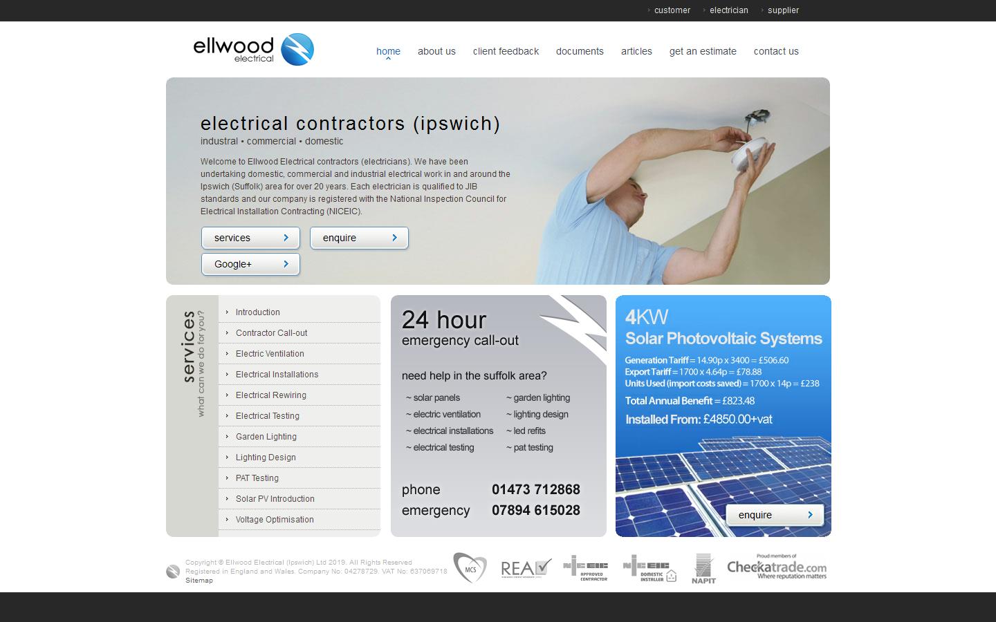 Ellwood Electrical Website