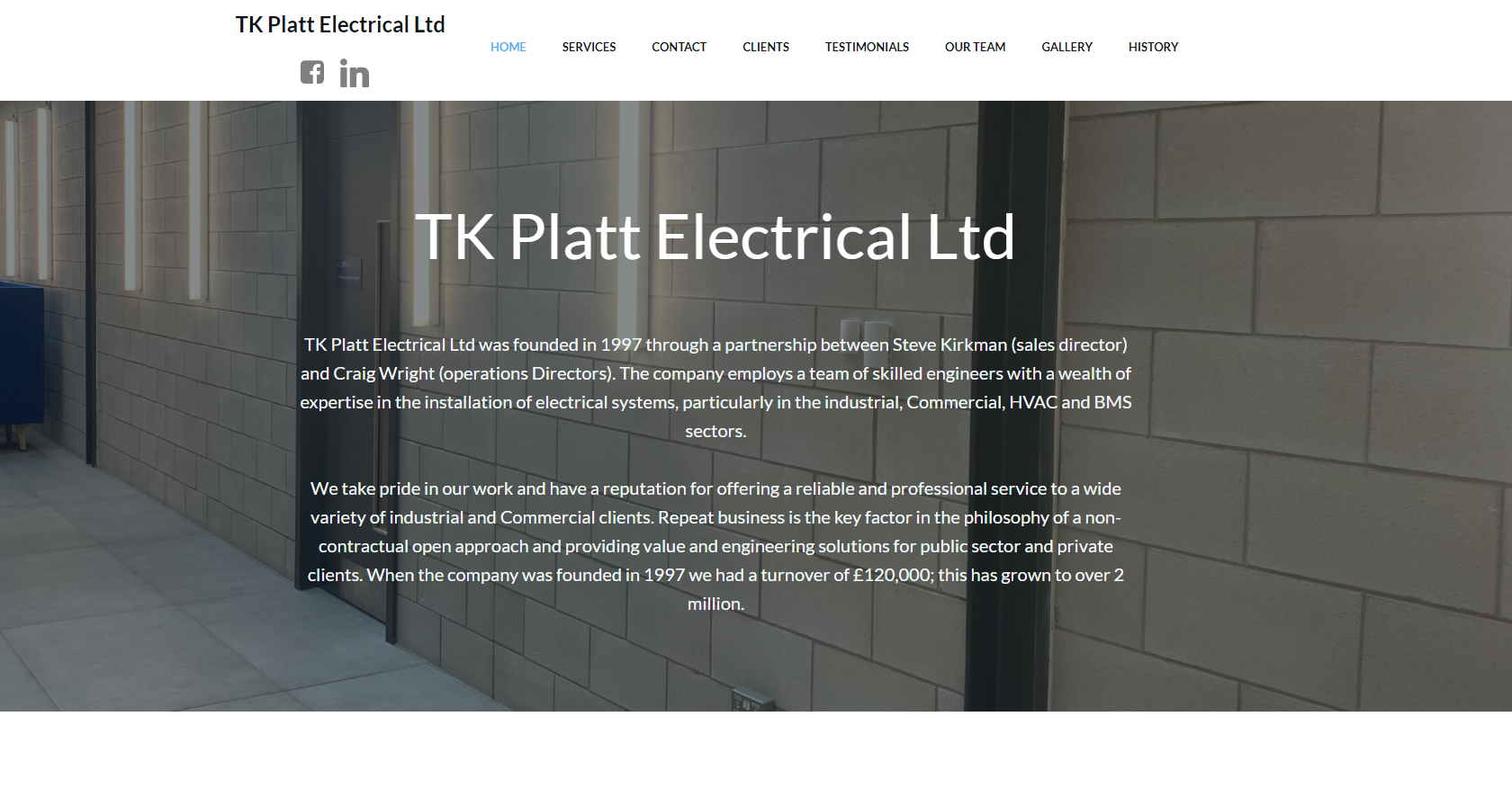 T K Platt Electrical Ltd Website