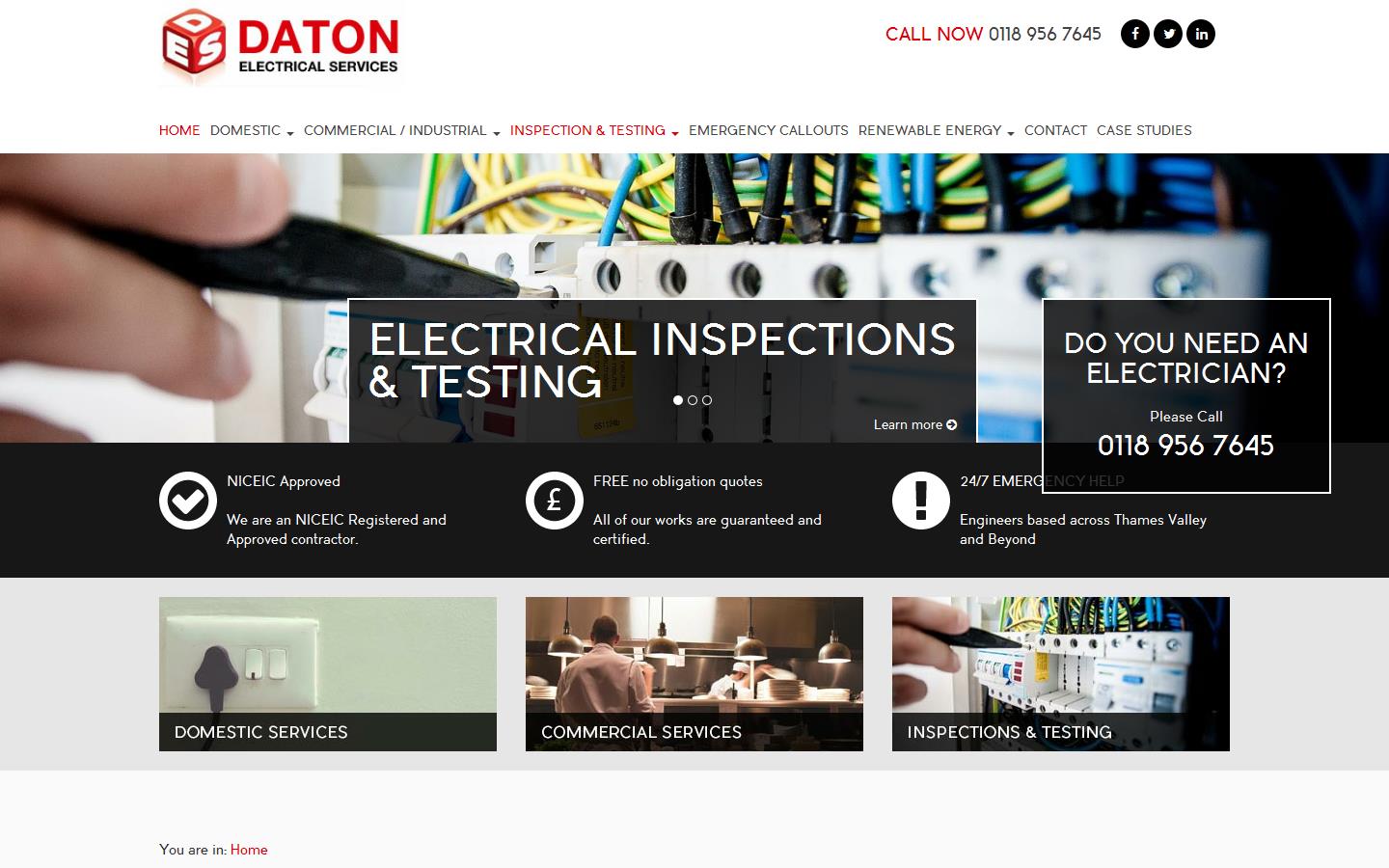 Daton Electrical Services Ltd Website