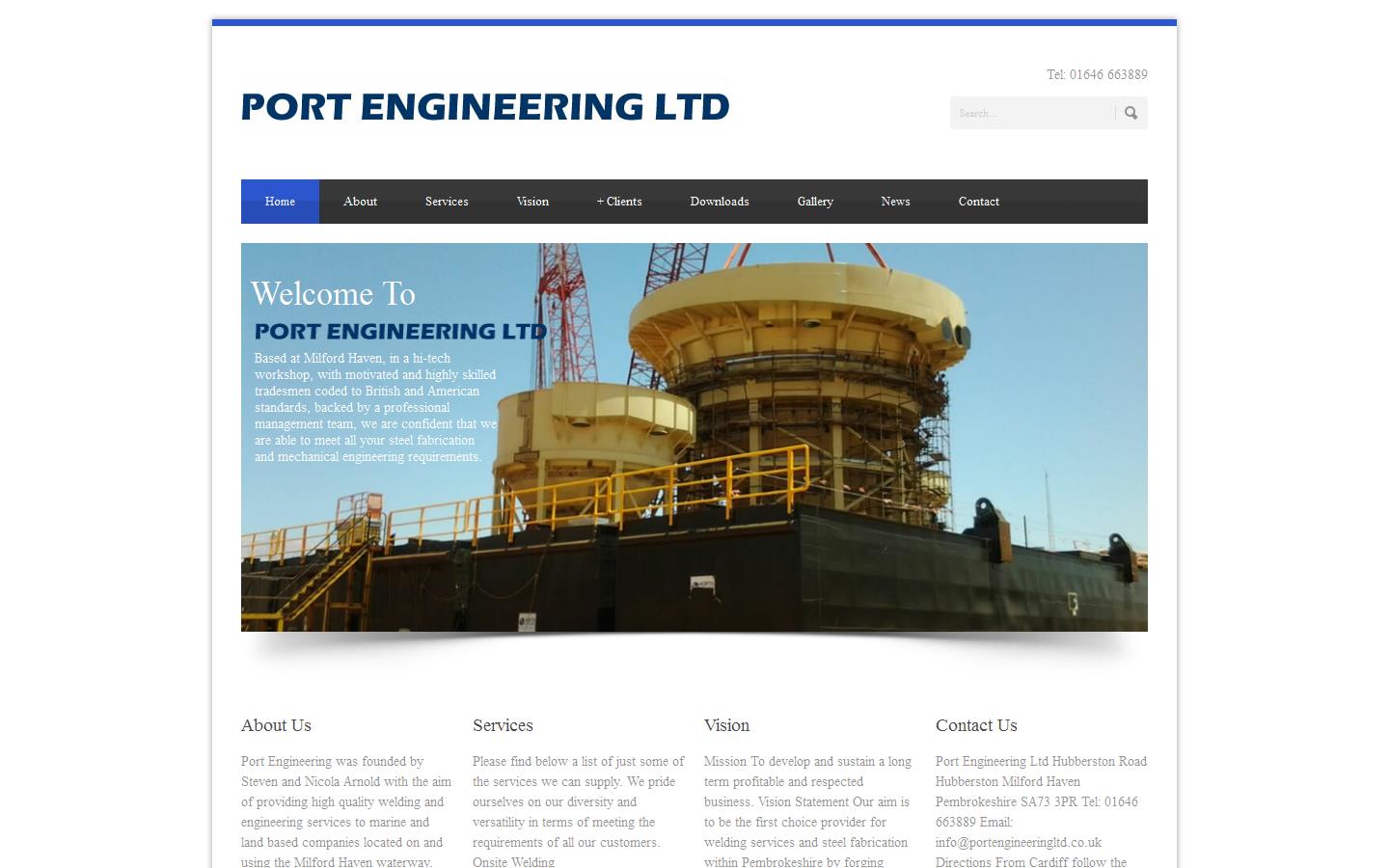 Port Engineering Ltd Website