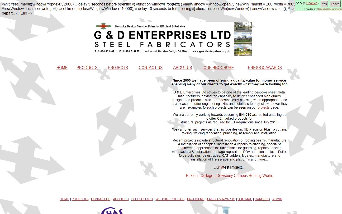 G & D Enterprises Ltd Website