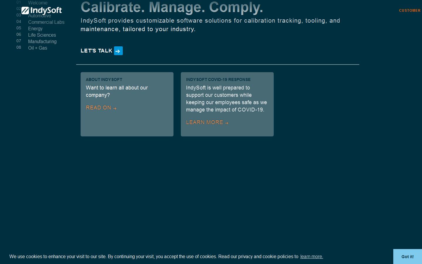 IndySoft Europe Ltd Website