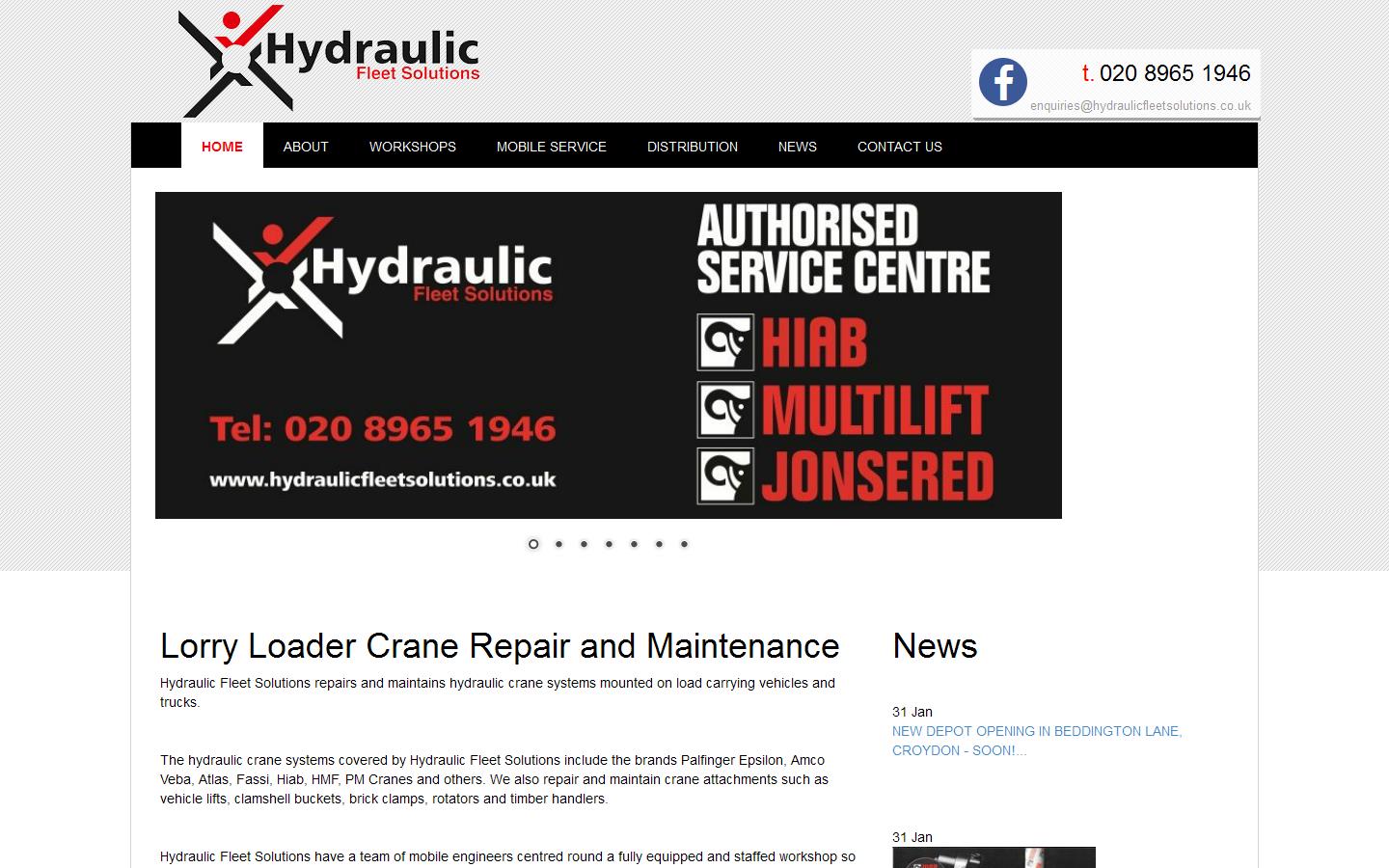 Hydraulic Fleet Solutions Website
