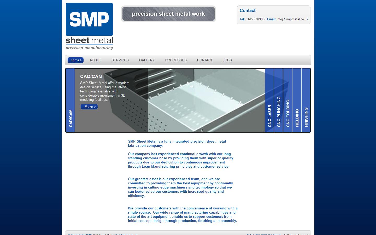 S M P Sheet Metal Website