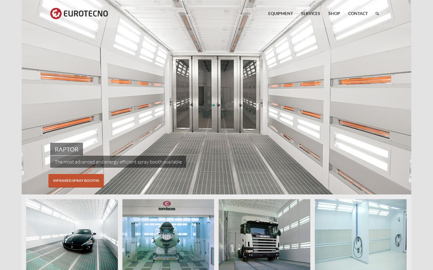 Eurotecno Spray Booths Website