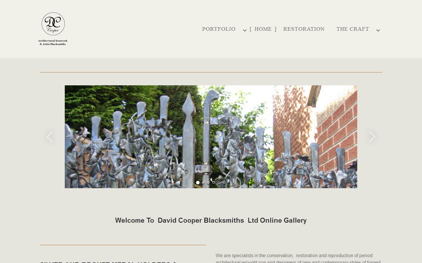 David Cooper Blacksmiths Ltd Website