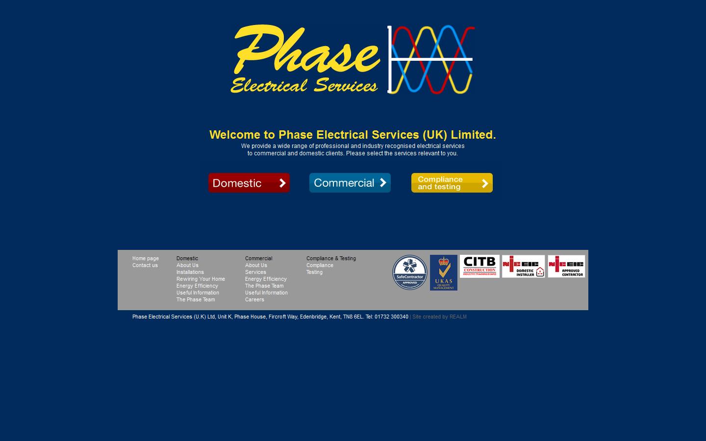 Phase Electrical Services Website