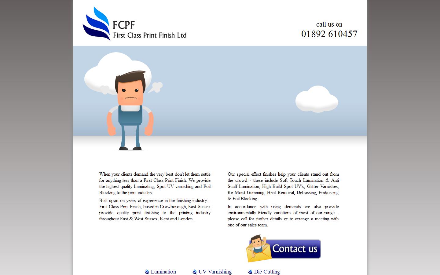First Class Print Finish Ltd Website