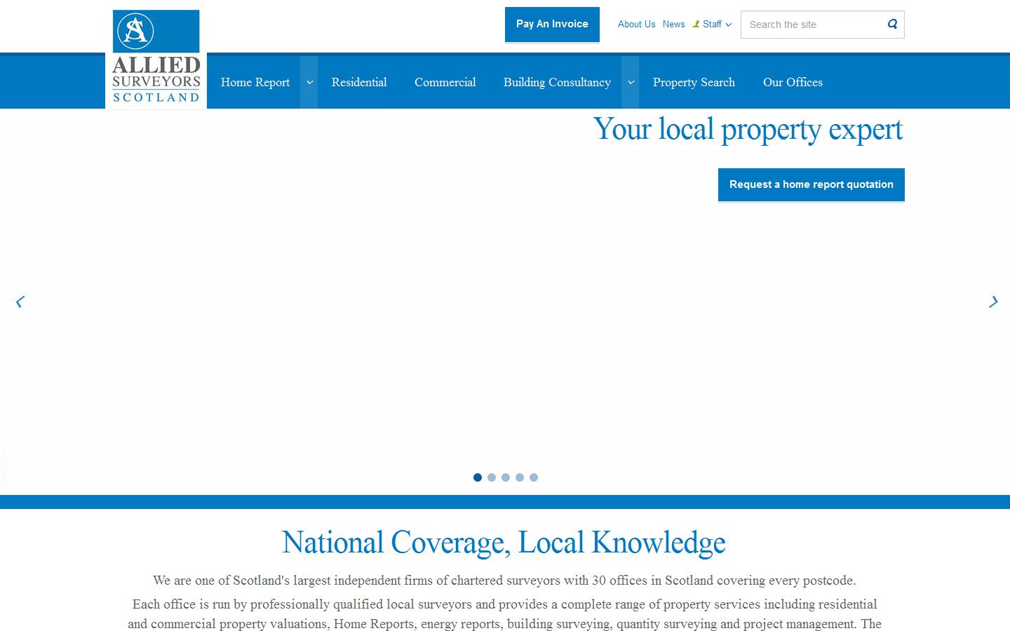 Allied Surveyors Scotland Plc Website